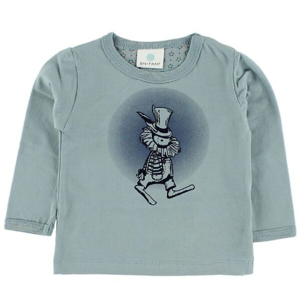 En Fant Bluse - Lyseblå m. Klovn