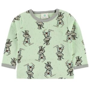En Fant Bluse - Mint m. Kaniner