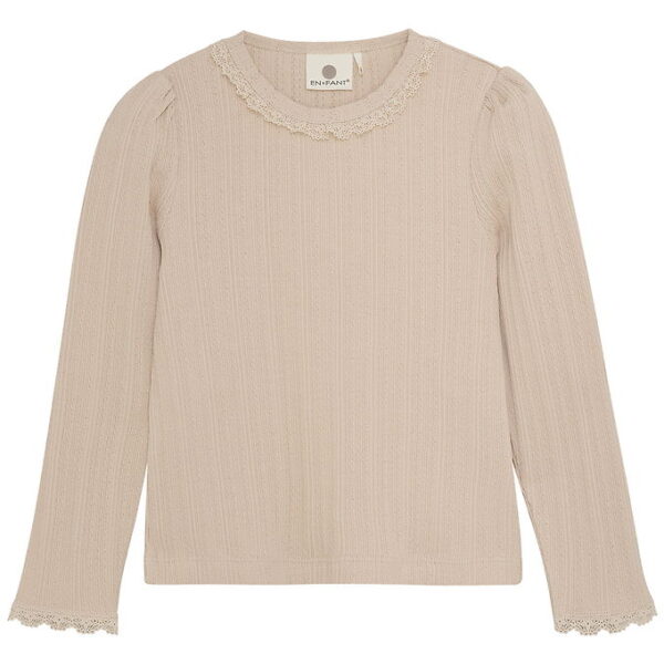 En Fant Bluse - Rib - French Oak m. Hulmønster