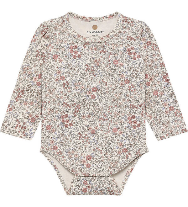 En Fant Body l/æ - Eggnog m. Blomster