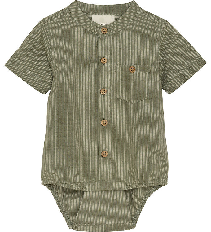 En Fant Body m. T-shirt k/æ - Stribet - Sea Spray m. Striber En Fant Body m. T-shirt k/æ - Stribet - Sea Spray m. Striber