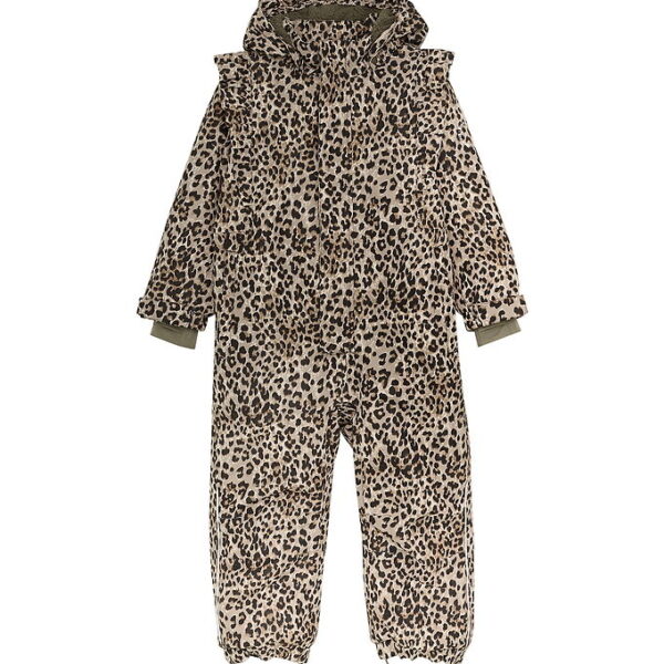 En Fant Flyverdragt - Pine Bark m. Leopard/Flæser