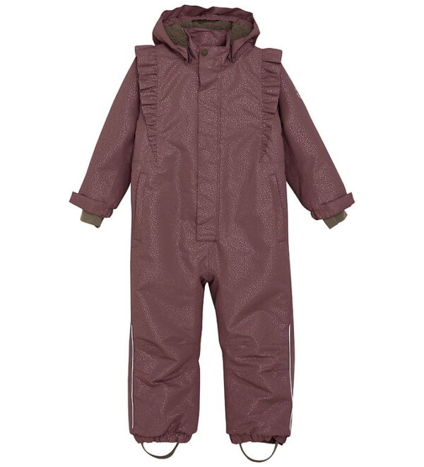 En Fant Flyverdragt - Rosa Taupe m. Guldprikker/Flæser En Fant Flyverdragt - Rosa Taupe m. Guldprikker/Flæser