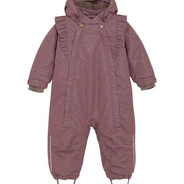 En Fant Flyverdragt - Rose Taupe m. Guldprikker