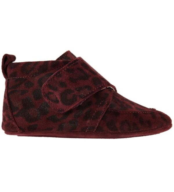 En Fant Hjemmesko - Bordeaux m. Leoprint En Fant Hjemmesko - Bordeaux m. Leoprint
