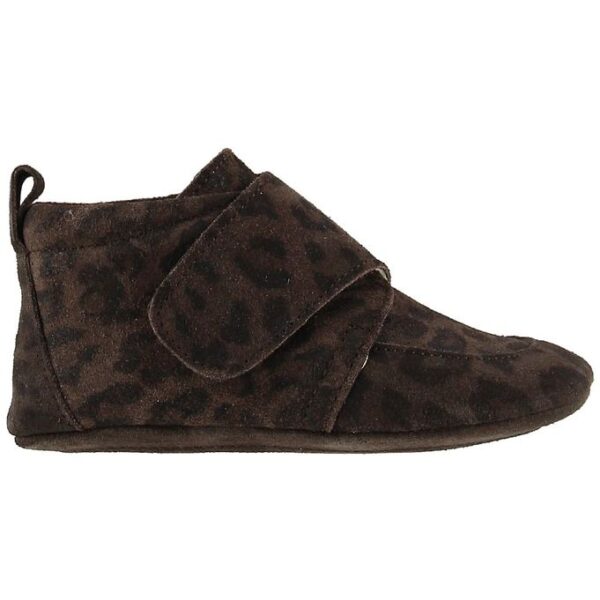 En Fant Hjemmesko - Brun m. Leoprint