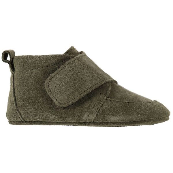 En Fant Hjemmesko - Grøn Suede