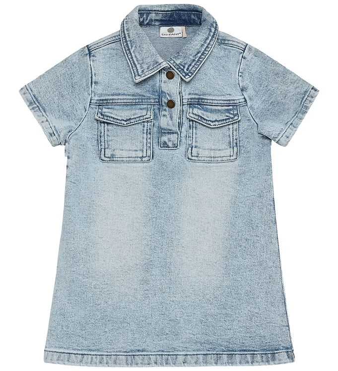 En Fant Kjole - Denim - Light Blue Denim En Fant Kjole - Denim - Light Blue Denim