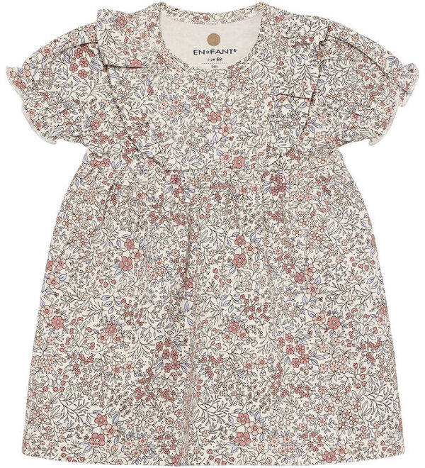 En Fant Kjole - Eggnog m. Blomster En Fant Kjole - Eggnog m. Blomster