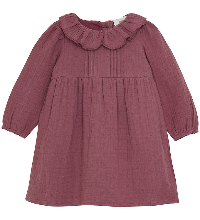 En Fant Kjole - Musselin - Roan rouge