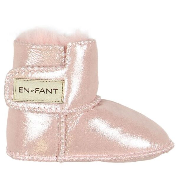 En Fant Lammeskindsfutter m. For - Lyserød Metallic