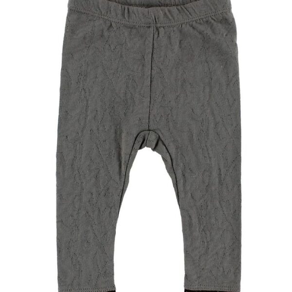En Fant Leggings - Grå m. Hulmønster