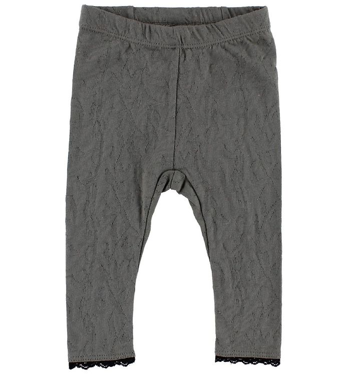 En Fant Leggings - Grå m. Hulmønster En Fant Leggings - Grå m. Hulmønster