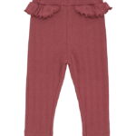 En Fant Leggings - Rib - Roan Rouge m. Hulmønster