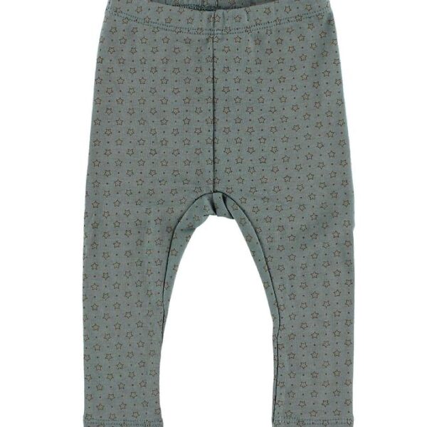 En Fant Leggings - Stålblå m. Stjerner