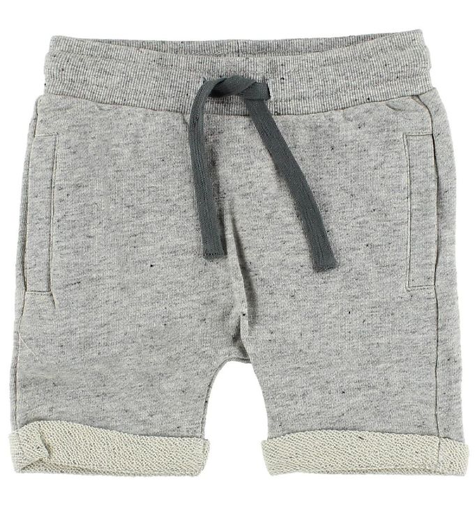 En Fant Shorts - Gråmeleret m. Opsmøg En Fant Shorts - Gråmeleret m. Opsmøg