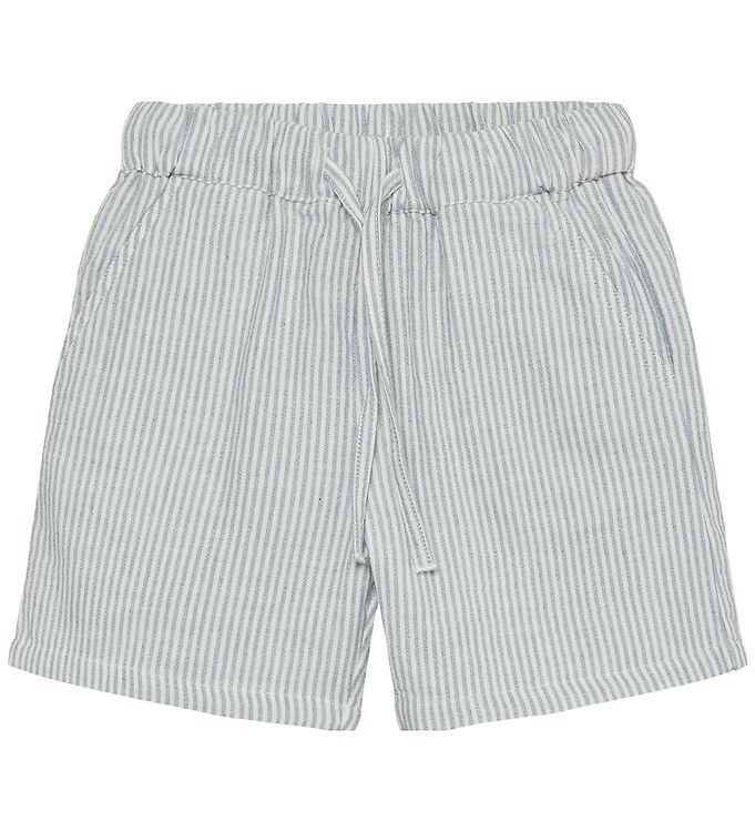 En Fant Shorts - Muslin Stripe - Citadel