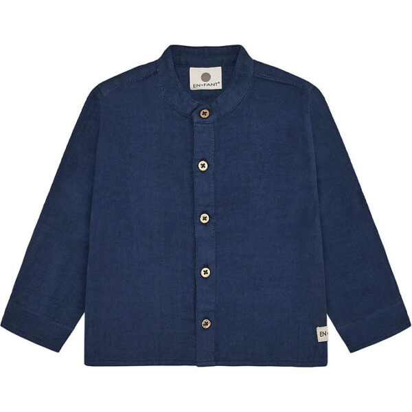 En Fant Skjorte - Musselin - Medieval Blue