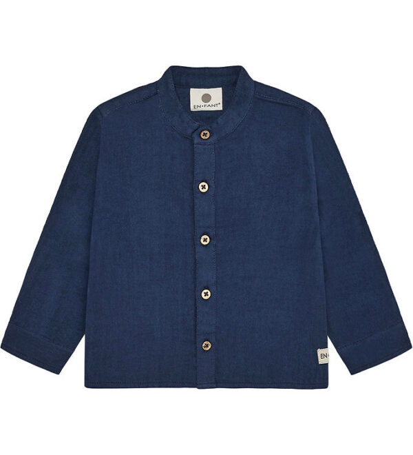 En Fant Skjorte - Musselin - Medieval Blue