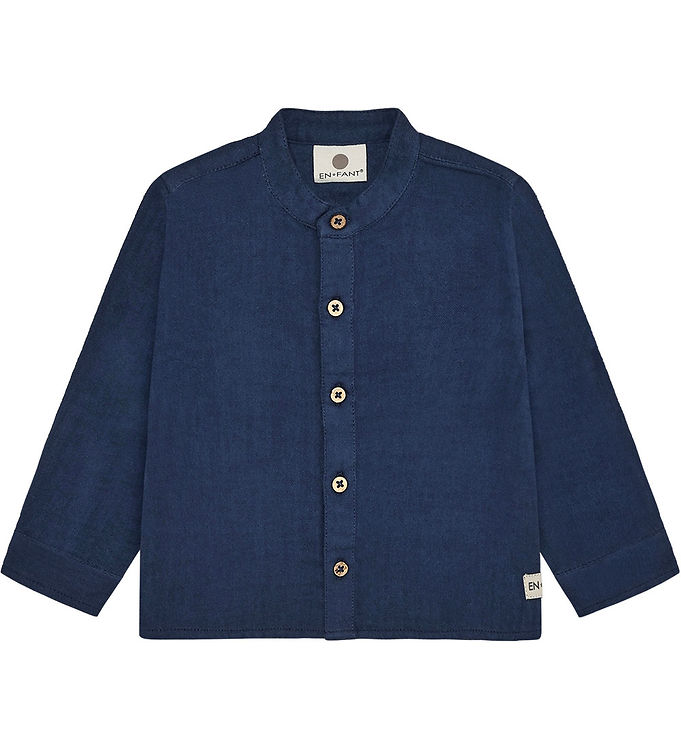 En Fant Skjorte - Musselin - Medieval Blue