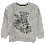 En Fant Sweatshirt - Gråmeleret m. Kanin