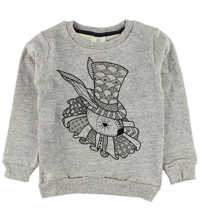 En Fant Sweatshirt - Gråmeleret m. Kanin En Fant Sweatshirt - Gråmeleret m. Kanin