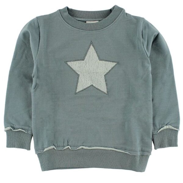 En Fant Sweatshirt - Støvet Grøn m. Stjerne