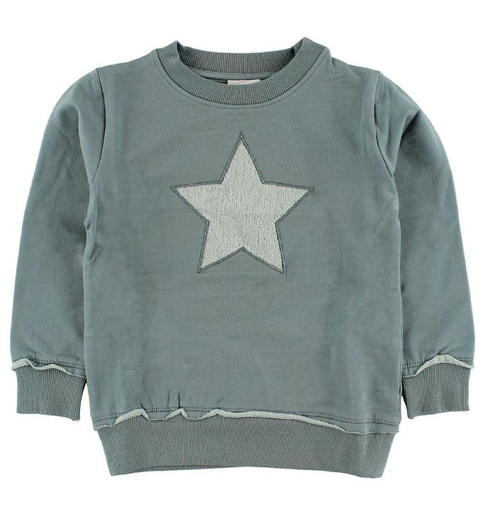 En Fant Sweatshirt - Støvet Grøn m. Stjerne En Fant Sweatshirt - Støvet Grøn m. Stjerne