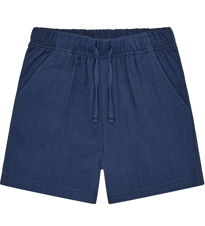 En Fant Sweatshorts m. Musselin - Medieval Blue En Fant Sweatshorts m. Musselin - Medieval Blue