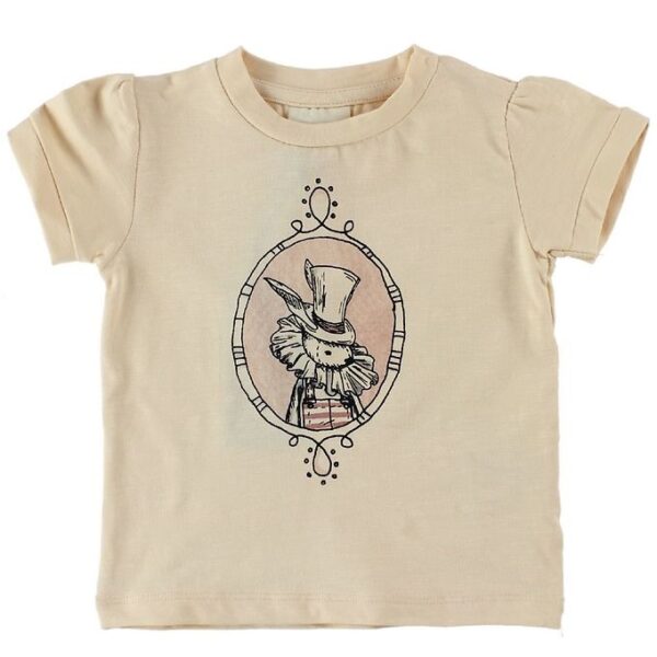 En Fant T-Shirt - Lys Fersken m. Kanin