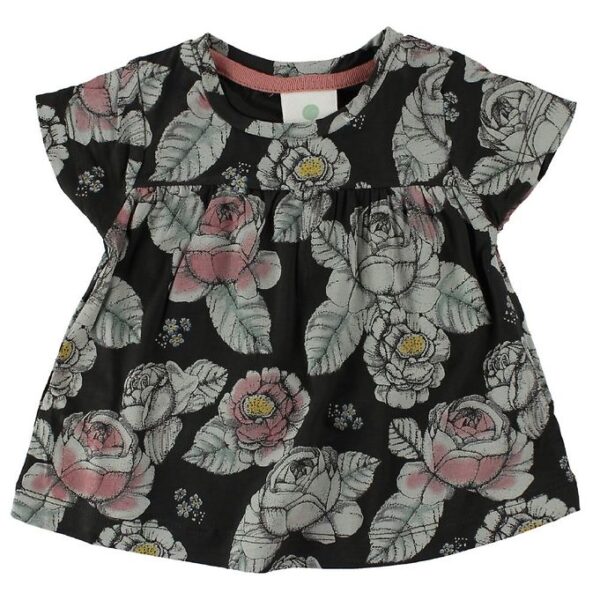 En Fant T-Shirt - Sort m. Blomster En Fant T-Shirt - Sort m. Blomster