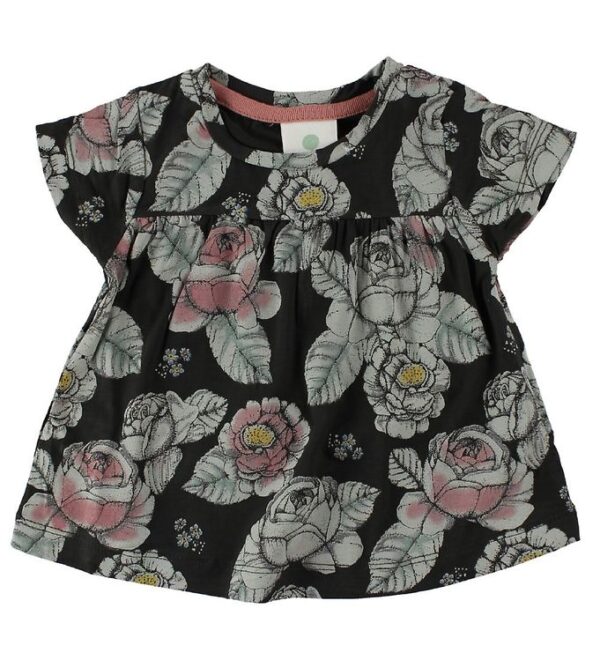 En Fant T-Shirt - Sort m. Blomster En Fant T-Shirt - Sort m. Blomster