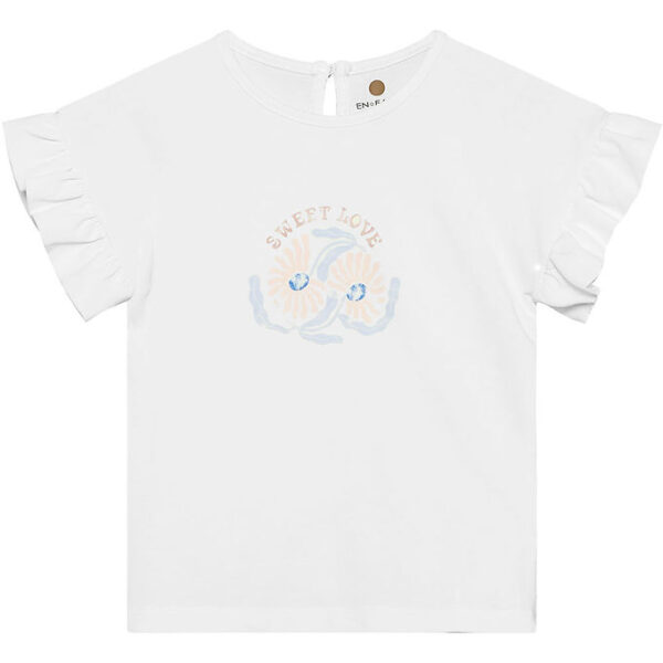 En Fant T-shirt - Egret m. Blomster