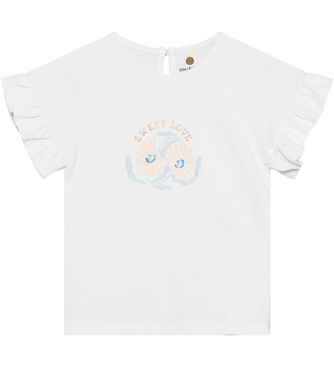 En Fant T-shirt - Egret m. Blomster En Fant T-shirt - Egret m. Blomster