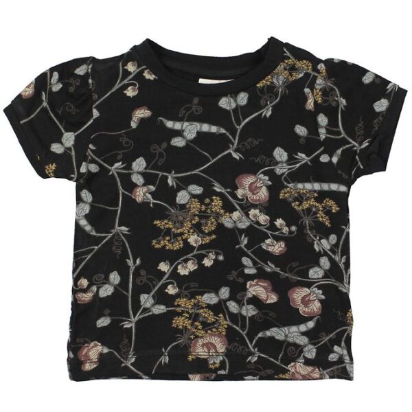 En Fant T-shirt - Gate - Sort m. Blomster