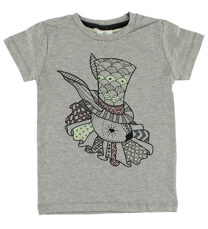 En Fant T-shirt - Gråmeleret m. Kanin En Fant T-shirt - Gråmeleret m. Kanin