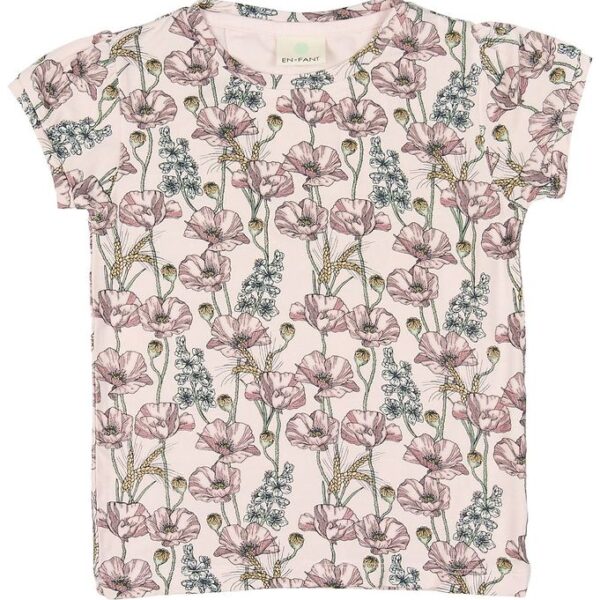 En Fant T-shirt - Lyserød m. Blomster En Fant T-shirt - Lyserød m. Blomster