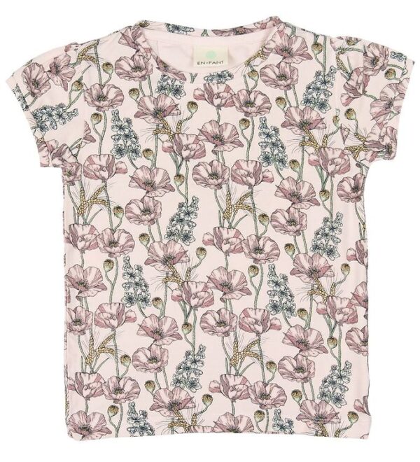En Fant T-shirt - Lyserød m. Blomster En Fant T-shirt - Lyserød m. Blomster