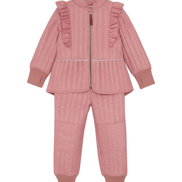 En Fant Termotøj - Old Rose m. Flæser/Glitter En Fant Termotøj - Old Rose m. Flæser/Glitter