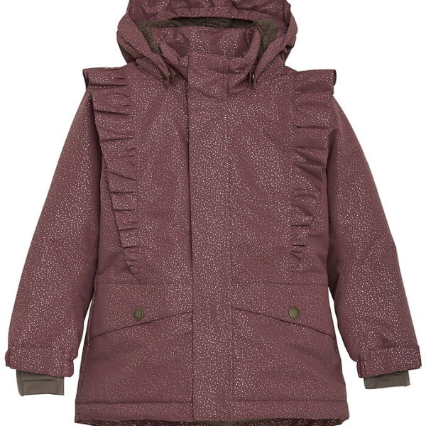 En Fant Vinterjakke - Rose Taupe m. Guldprikker/Flæser