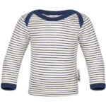Engel Bluse - Uld/Silke - Natural/Navy Blue