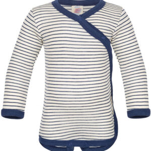 Engel Slå-Om Body l/æ - Uld/Silke - Natural/Navy Blue