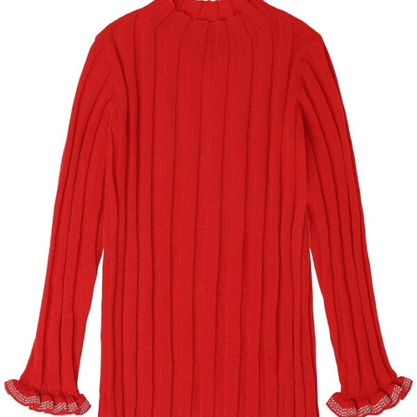 FUB Bluse - Rib - Strik - Uld - Signal Red