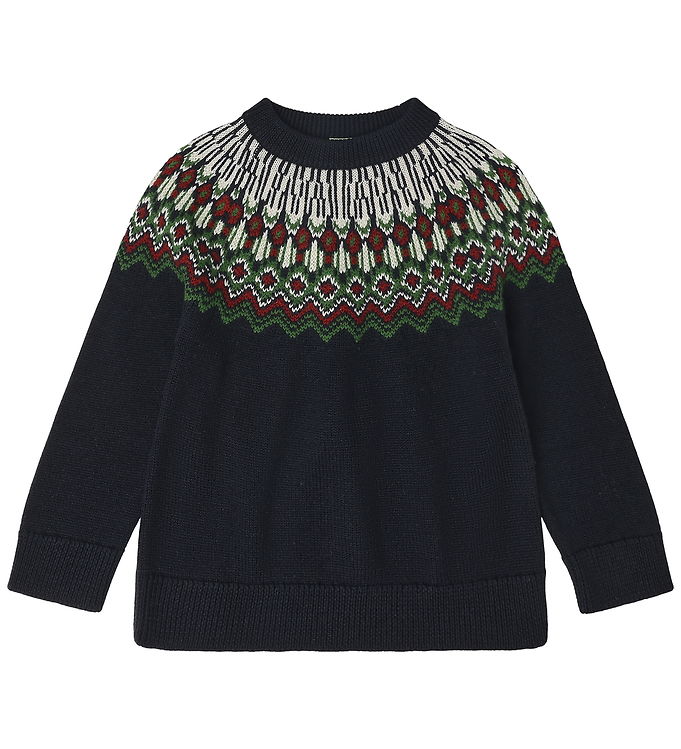 FUB Bluse - Strik - Uld - Dark Navy FUB Bluse - Strik - Uld - Dark Navy