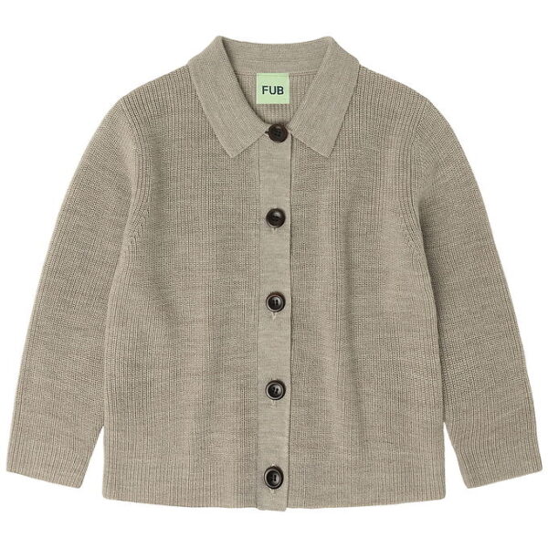 FUB Cardigan - Strik - Uld - Oat Melange