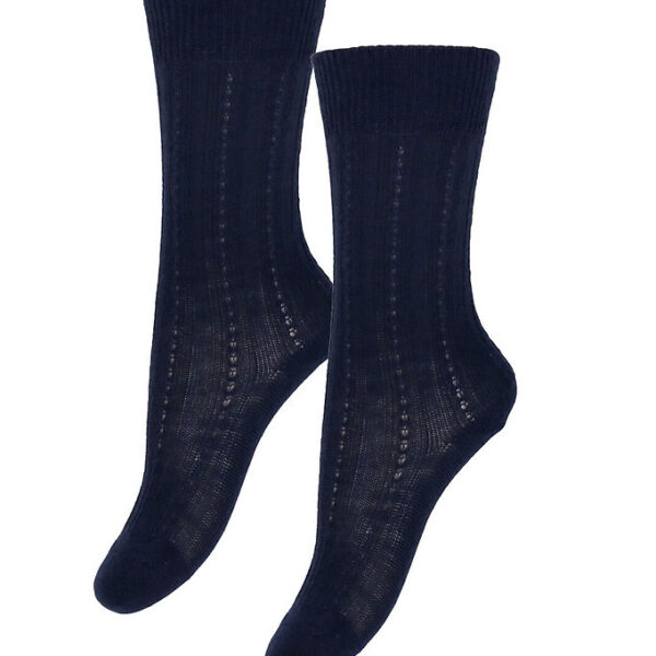 FUB Strømper - Uld - Rib - 2-pak - Dark Navy