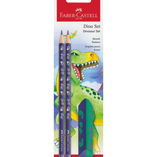Faber-Castell Blyantsæt - 3 Dele - Dinosaur