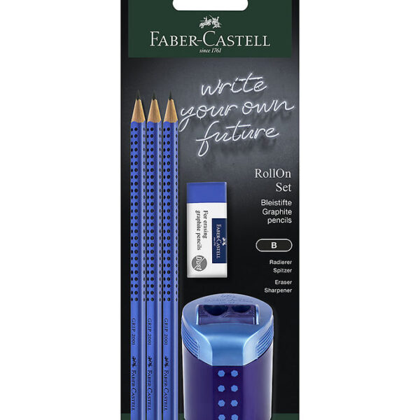 Faber-Castell Blyantsæt - Roll On - 5 Dele - Sky Blue