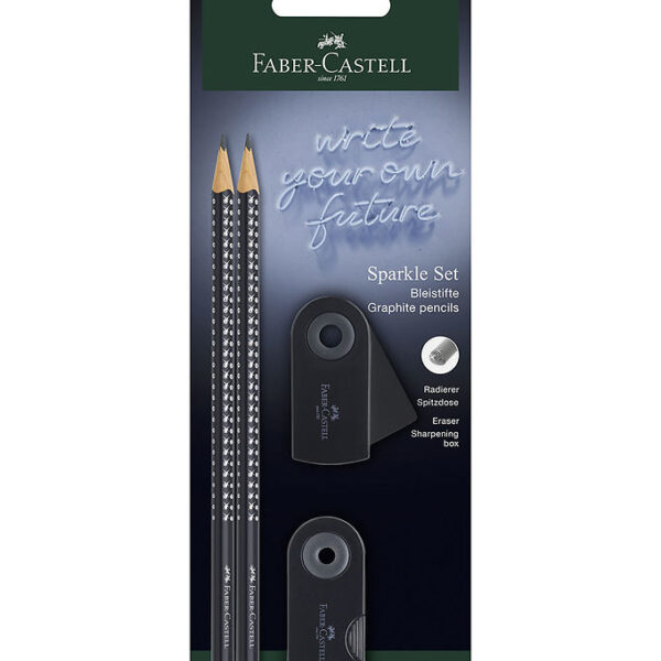 Faber-Castell Blyantsæt - Sparkle - 4 Dele - Sort