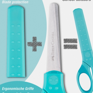 Faber Castell | Børnesaks, til højre og venstre hånd Turkis